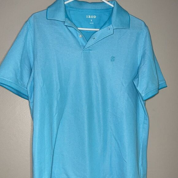 Izod men’s light blue short sleeve polo top size small - Picture 3 of 7